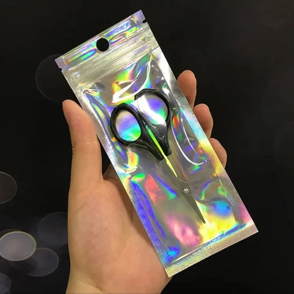 75 x Resealable Holographic Small Ziplock Smell Proof Baggies 2.4